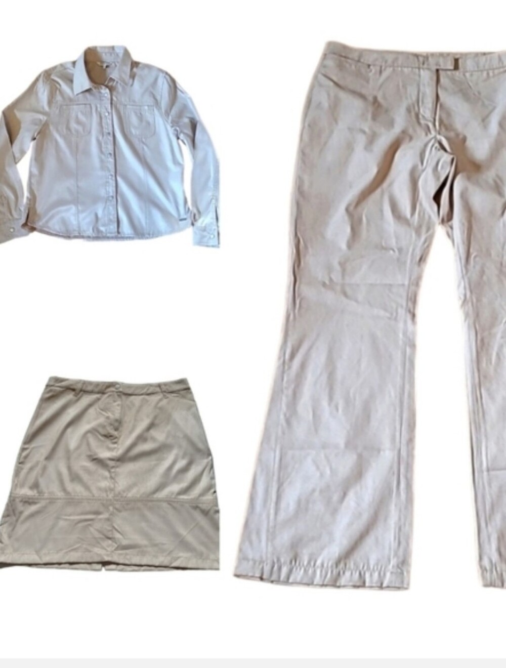 NWT 3 Piece Y2K Matching Set Point Zero Cream